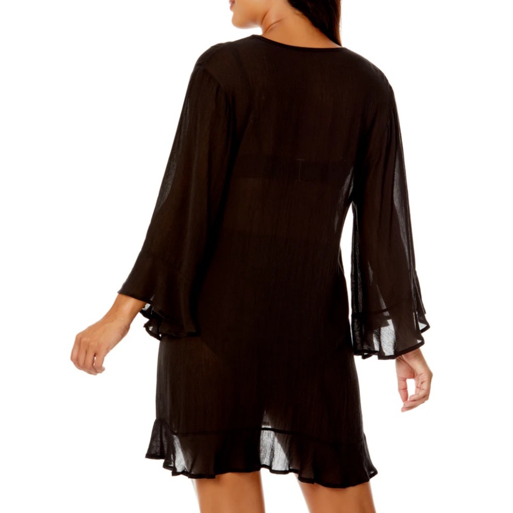 Anne Cole Black Lightweight Tunic Swim Coverup, Size M/L, NWOT - Picture 3 of 9